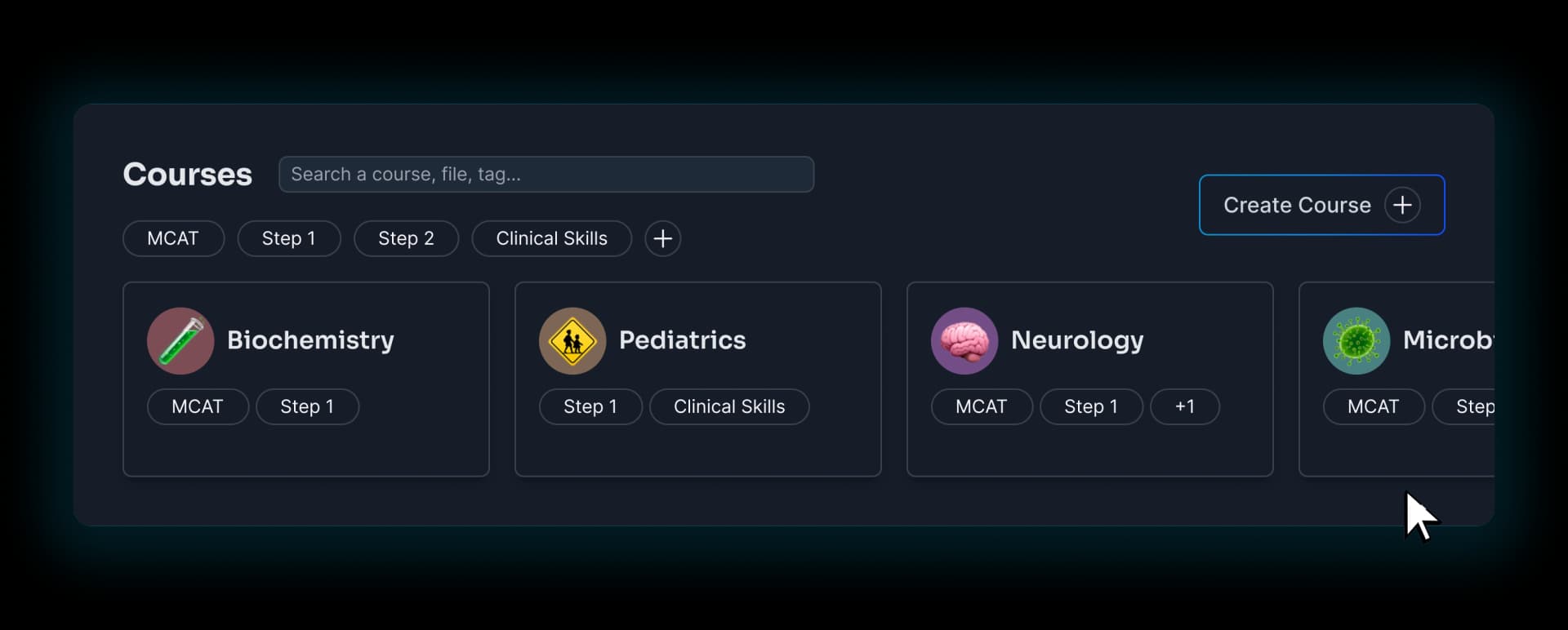 Screenshot of Learning Cortex course creation page